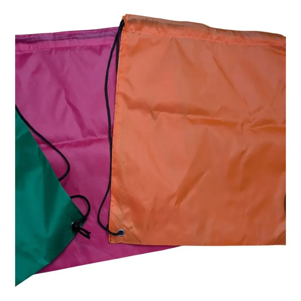 Drawstring Backpack Lot of 4 | Cinch Sack Bags | Sports Gym School